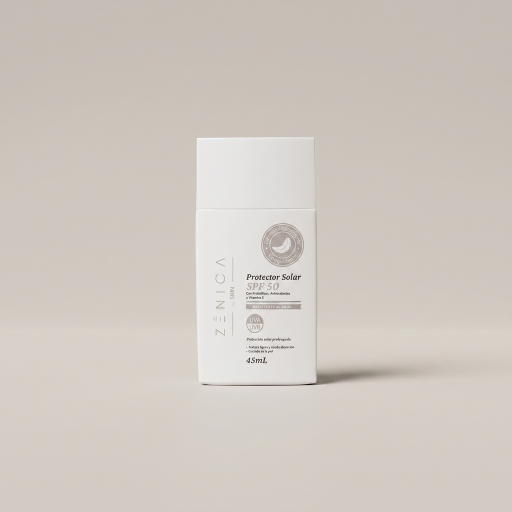 Protector Solar SPF 50 Zénica, textura ligera UVA/UVB