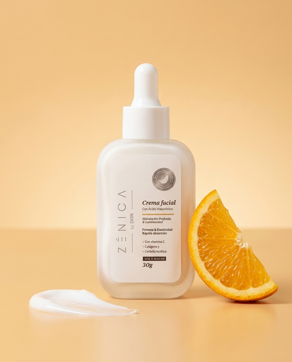 Crema Facial Vitamina C Zénica by SKIN con naranja, 30 g