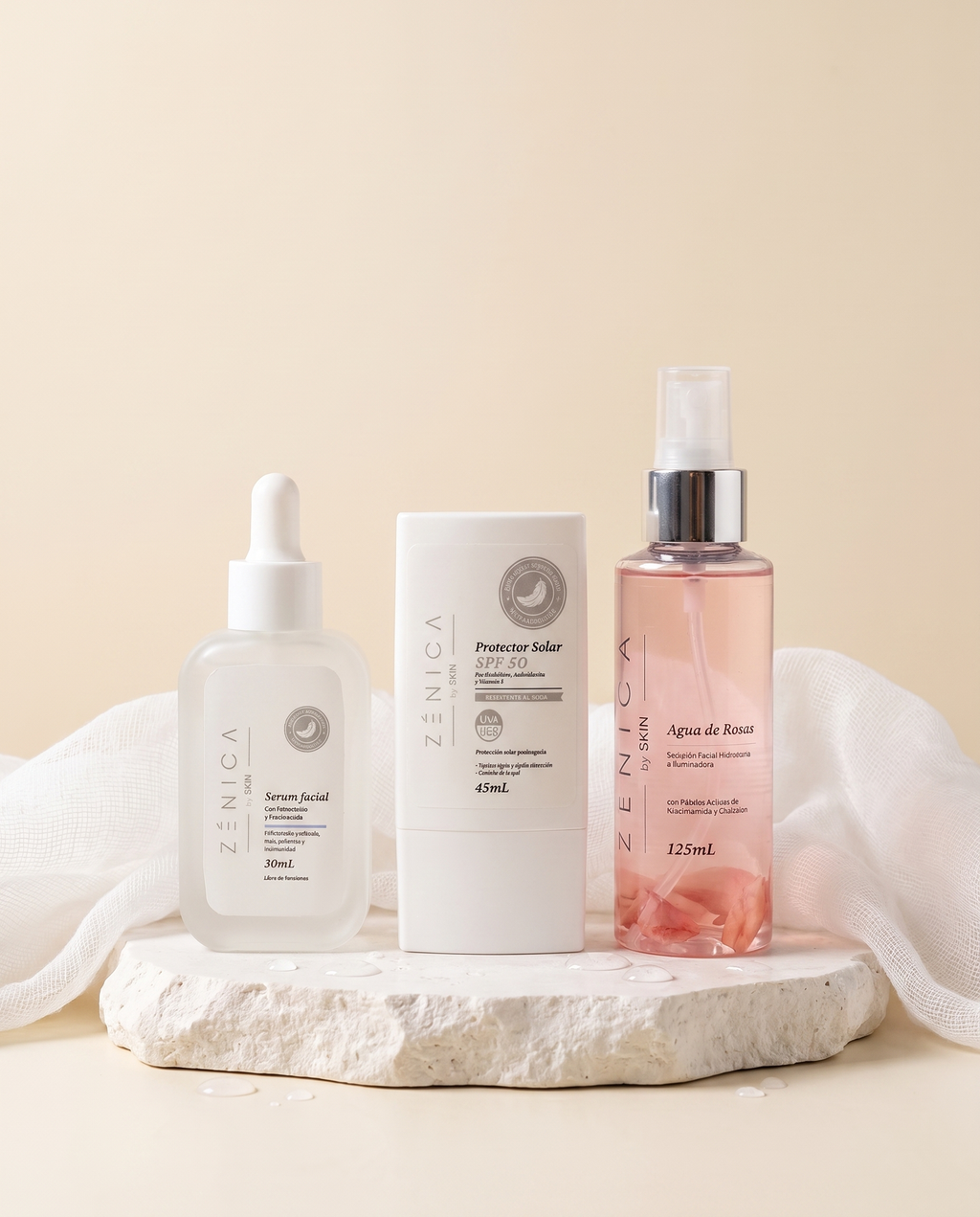 Kit Recovery Zénica — tónico, serum y protector