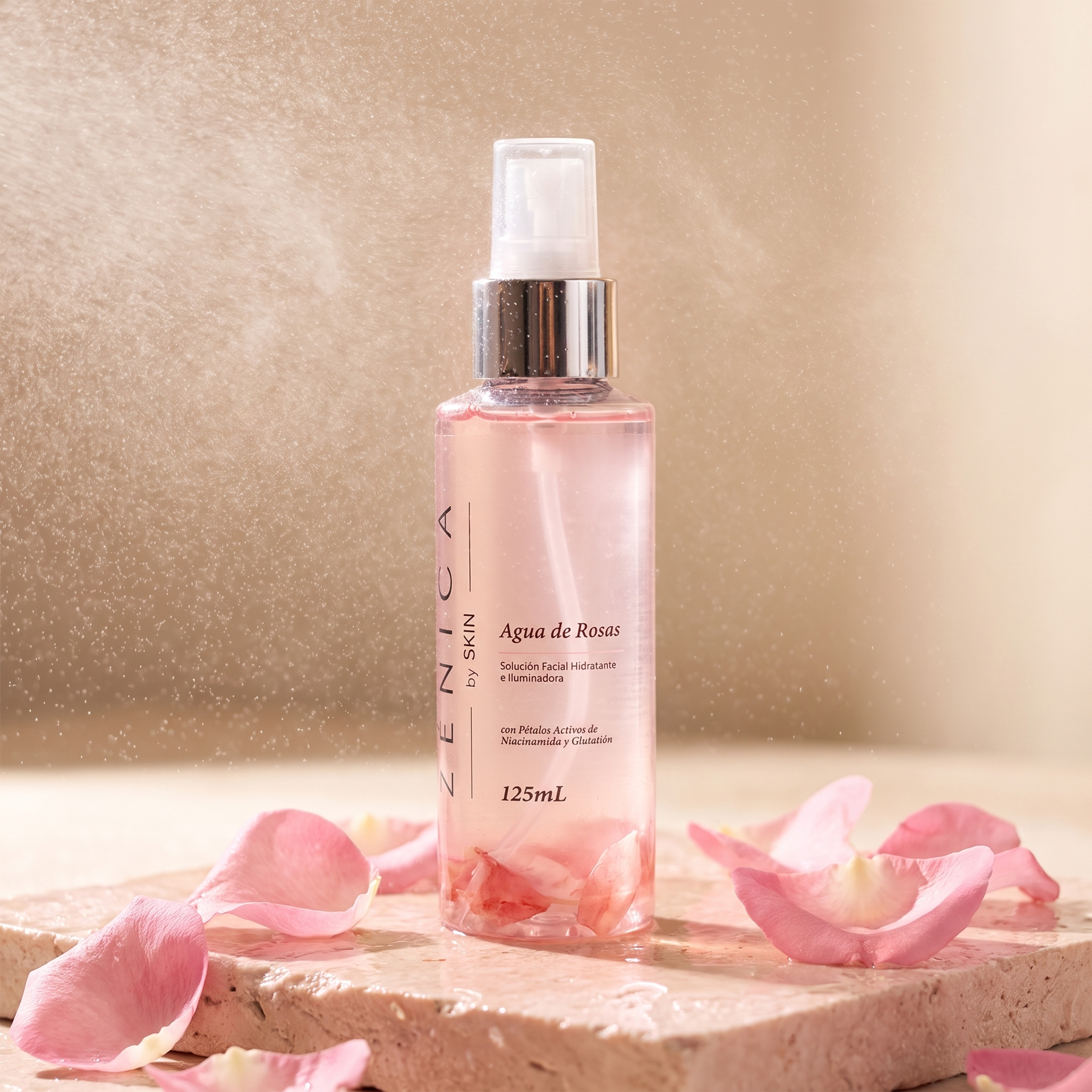 Tónico Facial Agua de Rosas Zénica — frasco