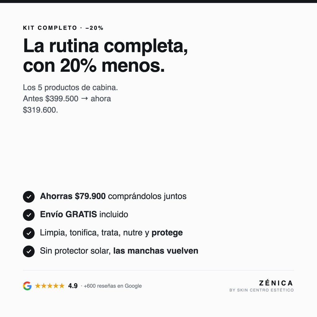 Kit Completo Zénica con 20% de descuento: ahorras $79.900 y envío gratis